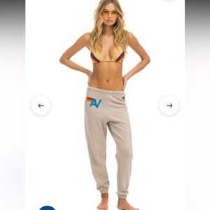 New! Aviator Nation Logo Sweatpants - Sand